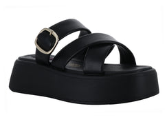 Sandalias Salamandra Negro Plataforma para Mujer