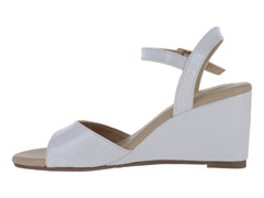 Sandalias Lady Paulina Blancas de Cuña para Mujer
