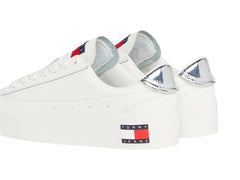 Tenis Tommy Hilfiger TJW Vulc Leather Plat Ecru para Mujer