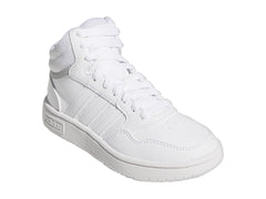 Tenis Adidas Hoops 3.0 Mid Blancos para Niño