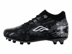 Tenis de Fútbol Furia Negro con Plata para Niño