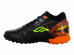 Tenis de Fútbol FURIA Negro-Naranja para Niño