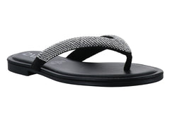 Sandalias Donova Negro con Piedras para Mujer