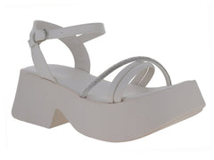 Sandalias Luna Rosa Plataforma Color Latte para Mujer