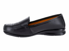 Zapatos Planos de Piel Negros Luna Rosa para Mujer