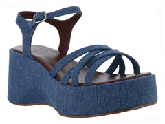 Sandalias Nomadas Mezclilla Oggi Azul para Mujer