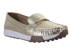 Mocasines NOMADAS Oro Inglés para Mujer