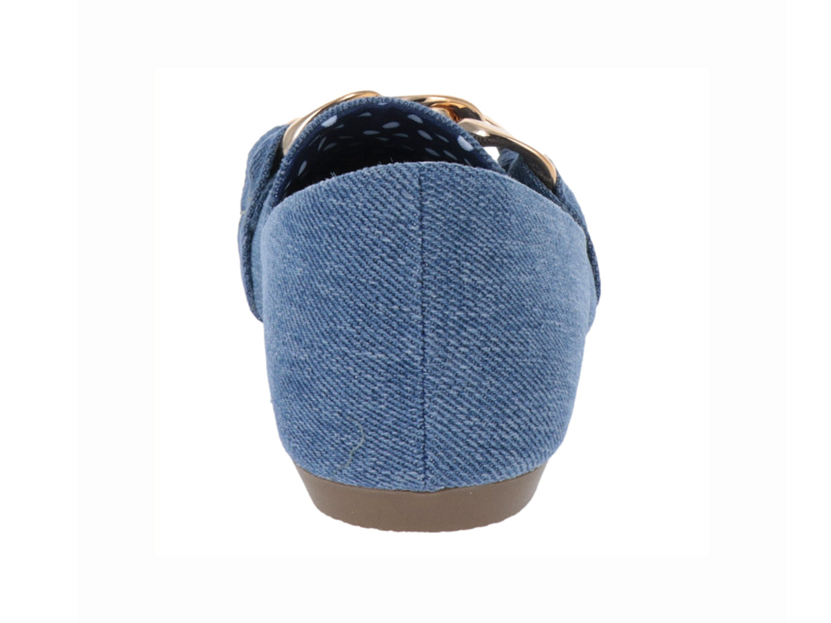 Zapatos Planos Mutante Mezclilla Azul para Mujer