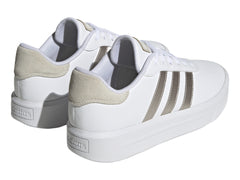 Tenis Adidas Court Platform Blanco y Dorado para Mujer