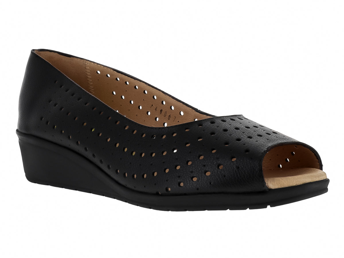 Zapatos de Cuña Capricho Negro para Mujer