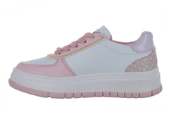 Tenis Elefante Selma Kiss Blanco y Rosa para Niña