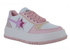 Tenis Elefante Selma Kiss Blanco y Rosa para Niña