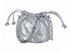 Bolsa de Hombro Ferretina Lola Diamante Plata para Mujer