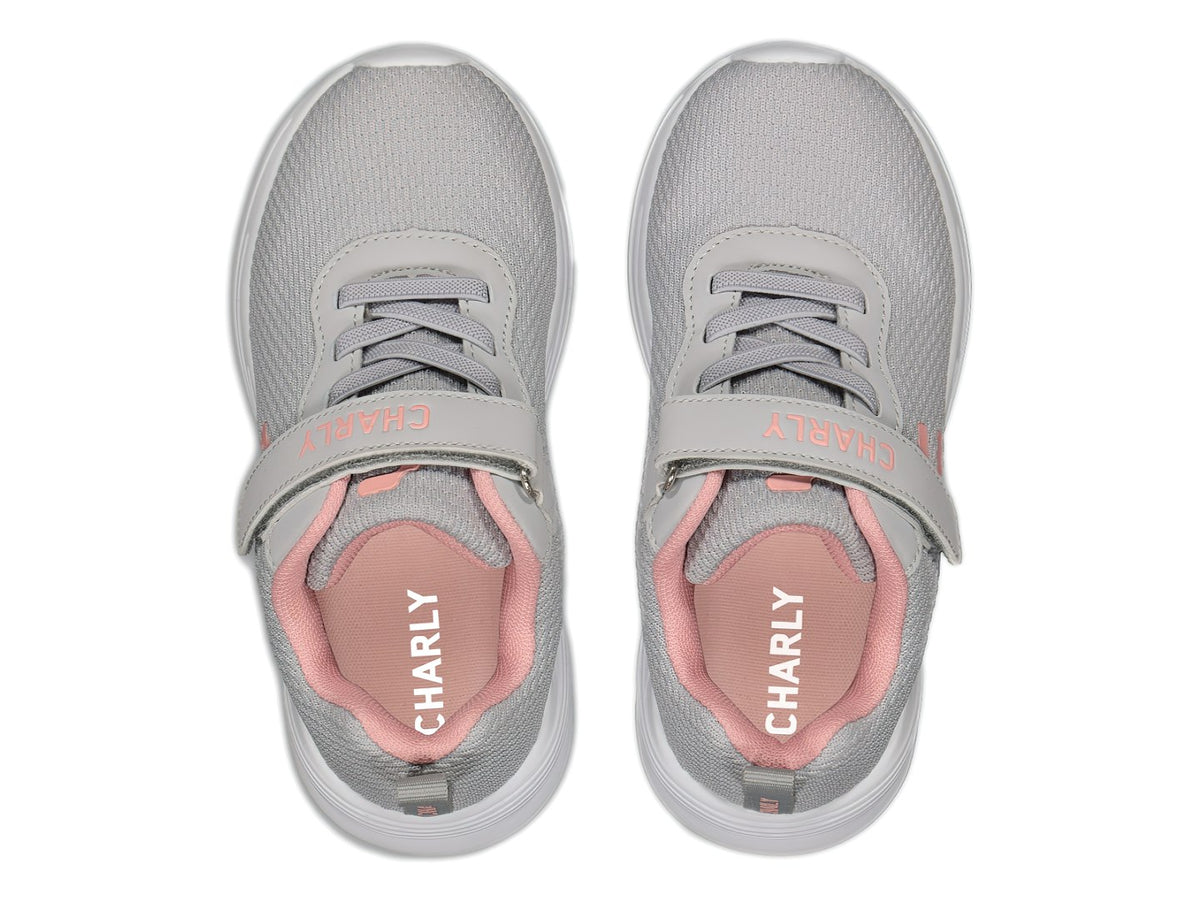 Tenis Charly Gris y Coral para Niña
