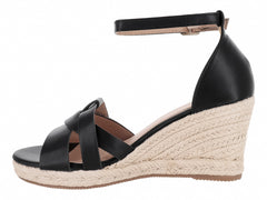 Sandalias Roze de Cuña Color Negro para Mujer