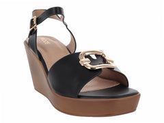 Sandalias Roze Plataforma Negro para Mujer
