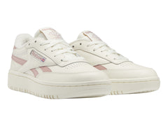 Tenis Reebok Club C Double Revenge Blanco y Rosa para Mujer