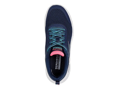 Tenis Skechers Go Walk Flex Azul Marino y Coral para Mujer