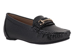 Zapatos Mocasines Roze Negros para Mujer