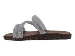 Sandalias Luna Rosa Plata para Mujer