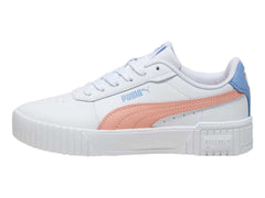 Tenis PUMA Carina 2.0 Blanco con Rosa y Azul para Niña