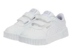 Tenis PUMA Carina 2.0 Blanco y Plata para Niña