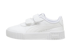 Tenis PUMA Carina 2.0 V Blanco y Plata para Niña