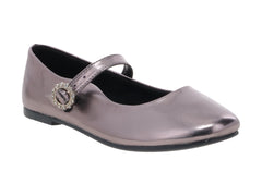 Zapatos Planos Tropicana Gris Metálico para Niña