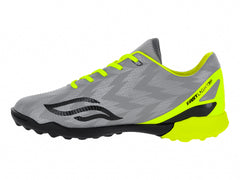 Tenis de Fútbol Furia Gris-Neón para Niño