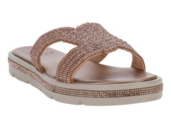 Sandalias Plataforma Luna Rosa Oro Rosado para Mujer