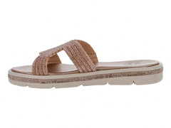 Sandalias Plataforma Luna Rosa Oro Rosado para Mujer