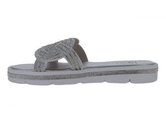 Sandalias Luna Rosa Plata para Mujer