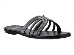 Sandalias Luna Rosa Negras para Mujer
