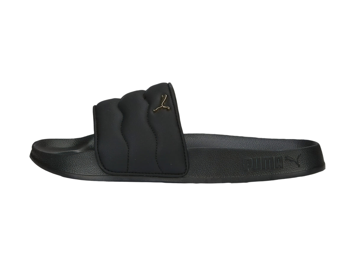 Sandalias PUMA Leadcat 2.0 Puffy Negro y Dorado para Mujer