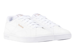 Tenis Reebok Court Clean Blanco y Oro Rosa para Mujer