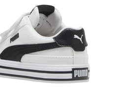 Tenis PUMA Court Classic Vulc Blanco y Negro para Niño