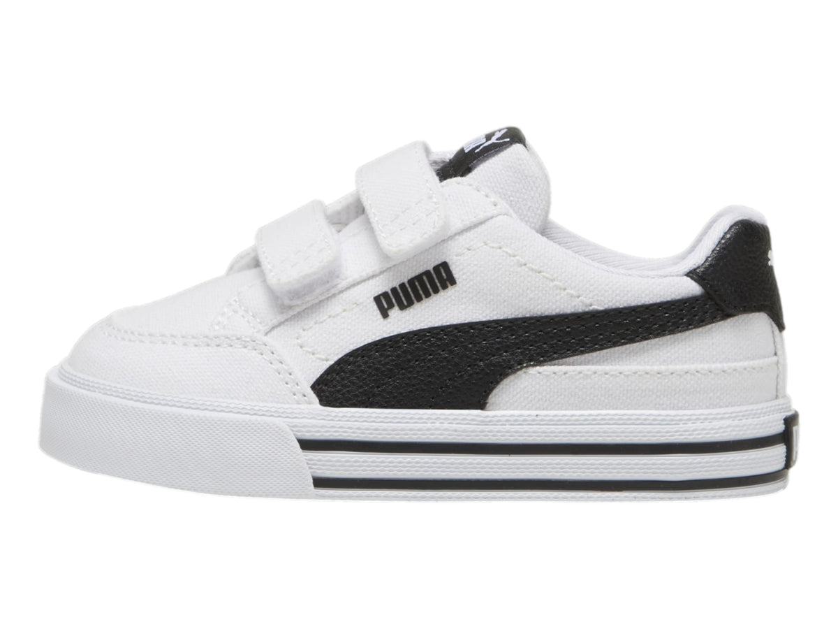 Tenis PUMA Court Classic Vulc Blanco y Negro para Niño