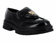 Mocasines Platini de Charol Negro para Mujer