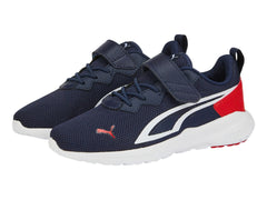 Tenis PUMA All-Day Active Azul Marino y Rojo para Niño