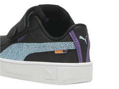 Tenis PUMA Carina Street Deep Dive Negro y Turquesa para Niña