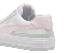 Tenis PUMA Court Classic Vulc Blanco y Rosa para Mujer