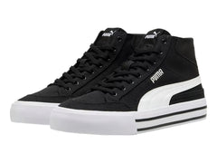 Tenis PUMA Court Classic Vulc Mid Negro y Blanco para Hombre