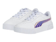 Tenis PUMA Carina 2.0 Holo Blanco y Plata para Niña