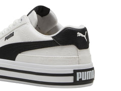 Tenis PUMA Court Classic Vulc Blanco y Negro para Niño