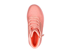 Tenis Skechers Court High Color Coral para Niña