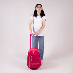 Mochila con Ruedas Chenson Chey Rosa para Niña