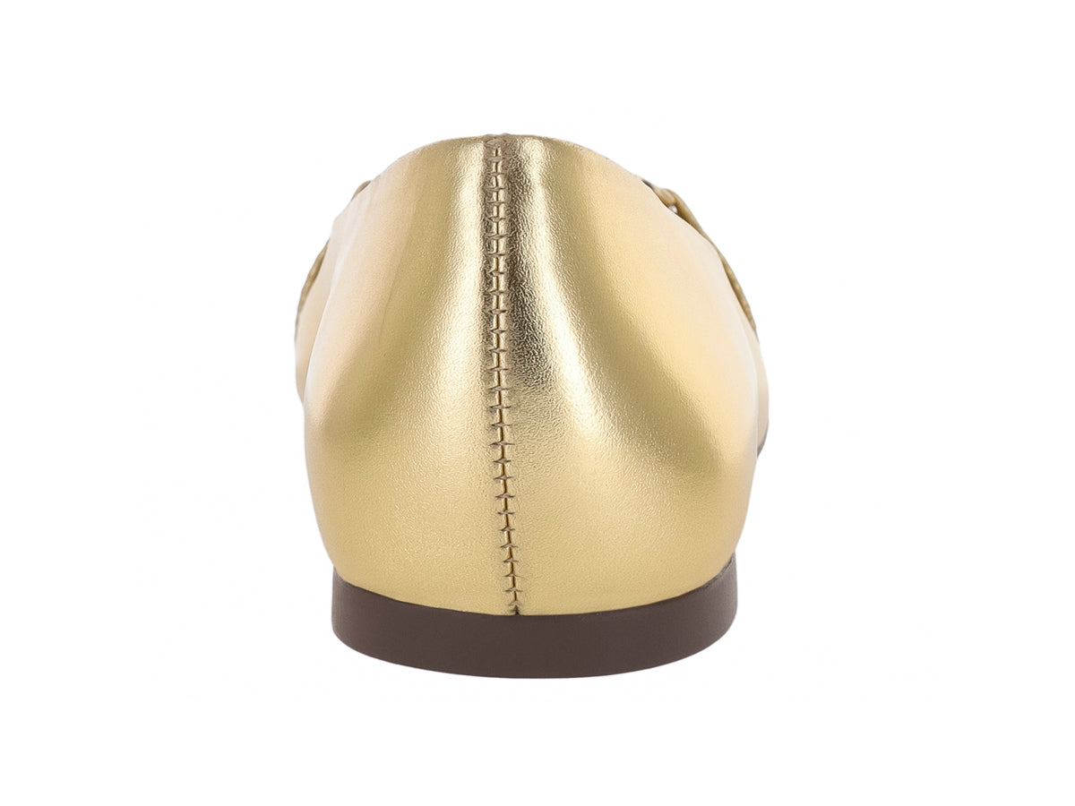Zapatos Planos Salamandra Color Oro para Mujer