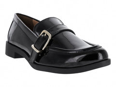 Mocasines Salamandra de Charol Negro para Mujer