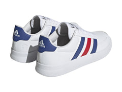 Tenis Adidas Breaknet 2.0 Blancos con Azul y Rojo para Hombre