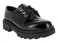 Zapatos Oxford Mauri Valero Negro Charol para Niña
